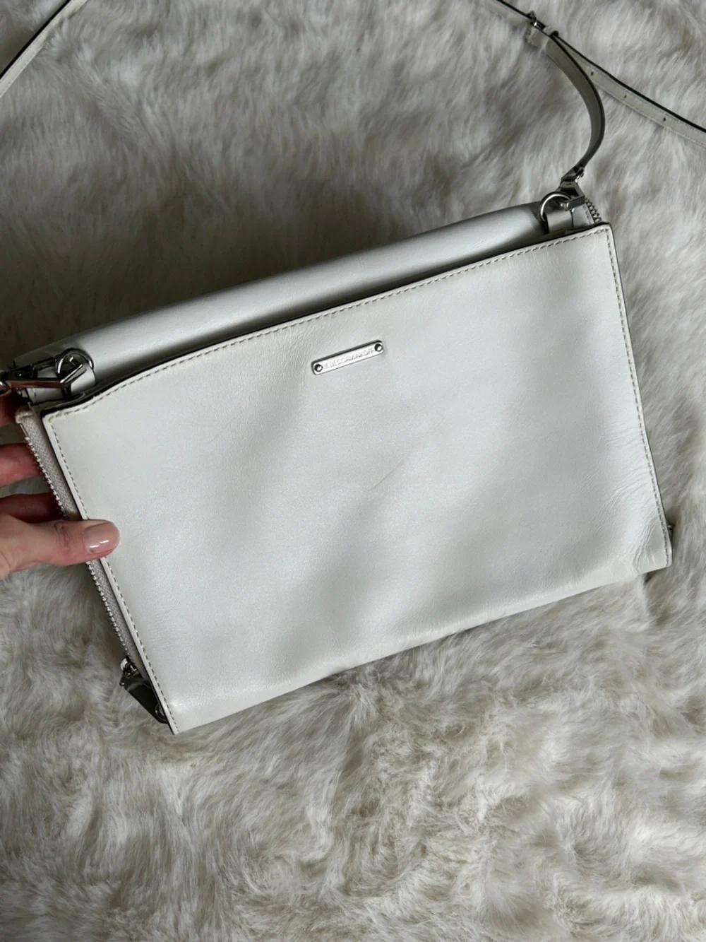 White Rebecca Minkoff Convertible Envelope Bag
